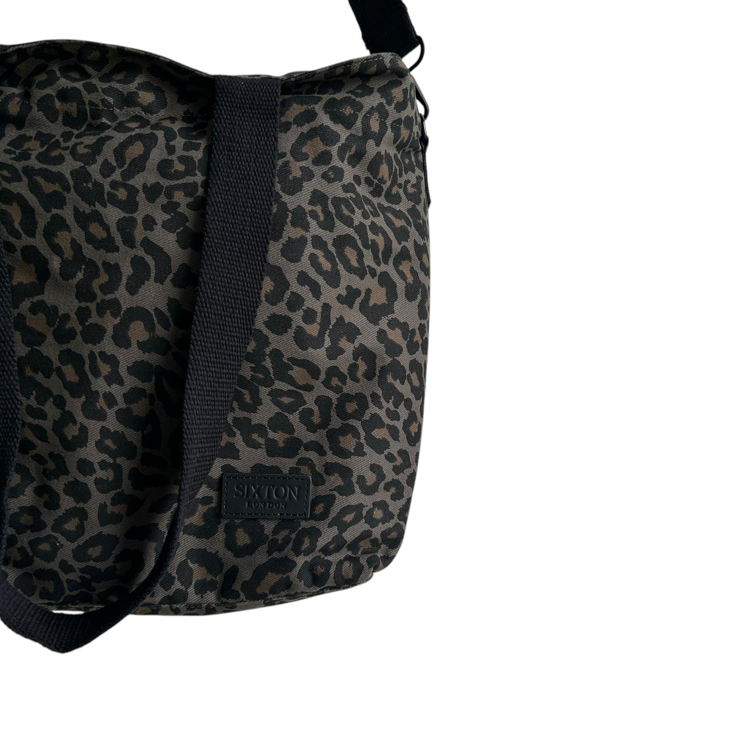 Grey Leopard print tote bag - small