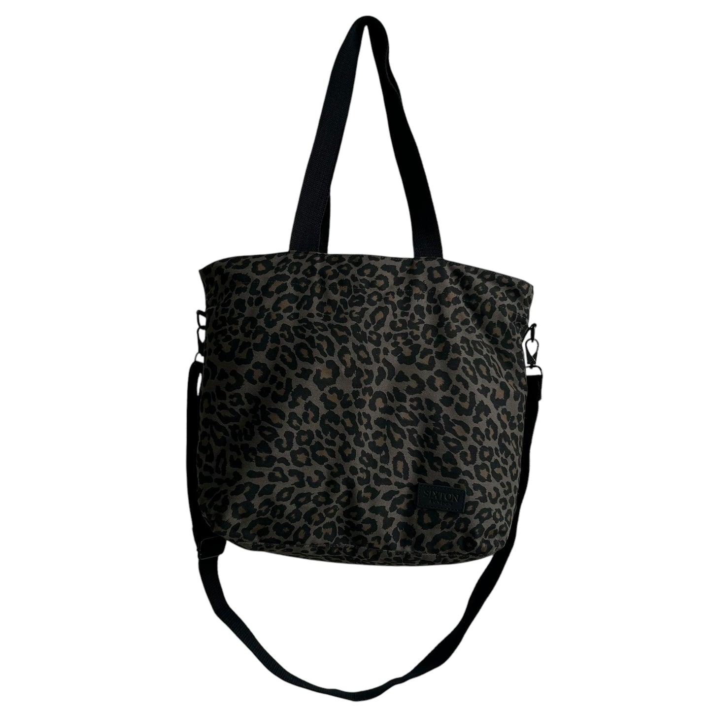 Grey Leopard print tote bag - small