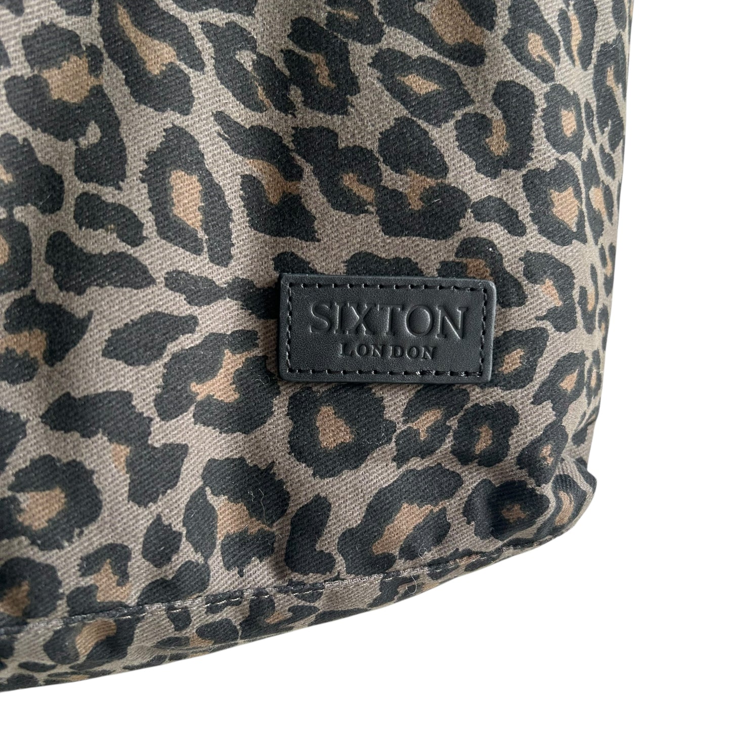 Grey Leopard print tote bag - small