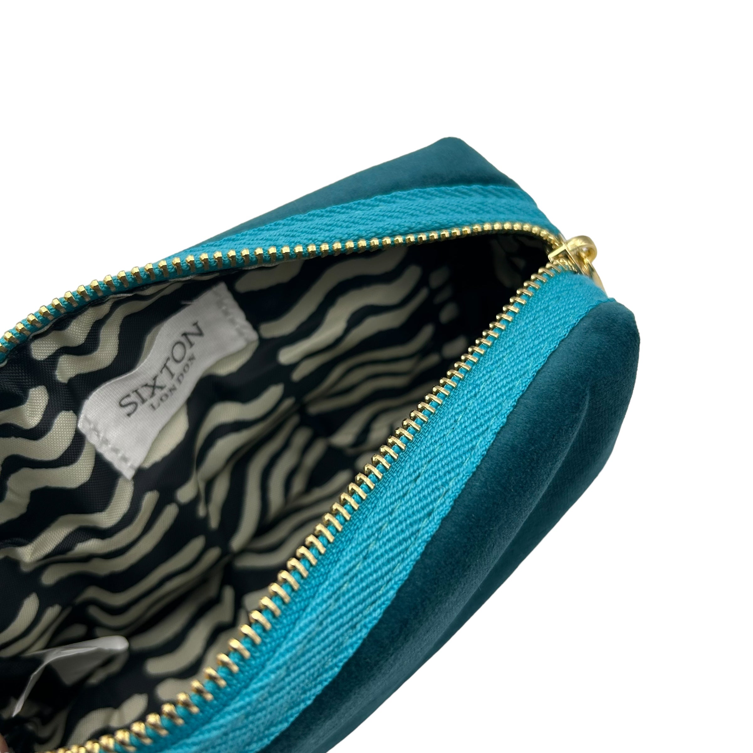 Top Iosis Green Tapestry Make Up Bag Tassel