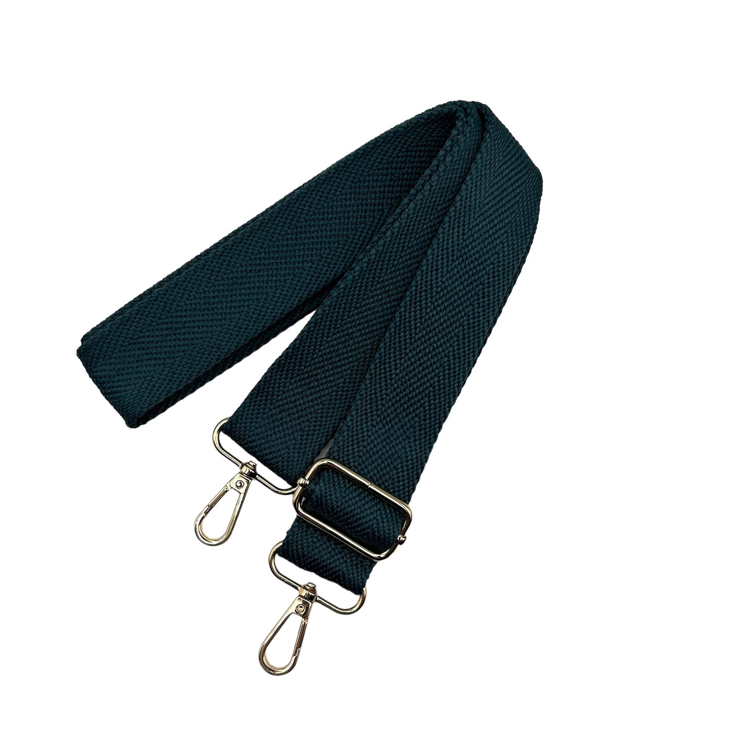 New teal webbing strap, recycled nylon