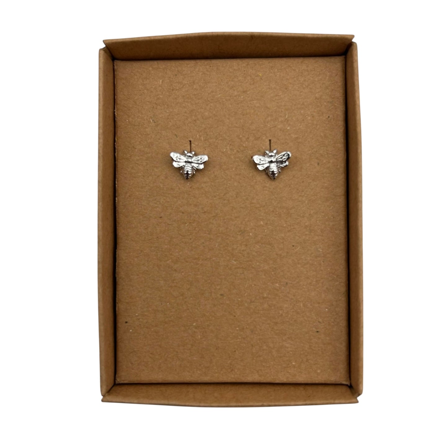 Tiny Bee silver style earrings