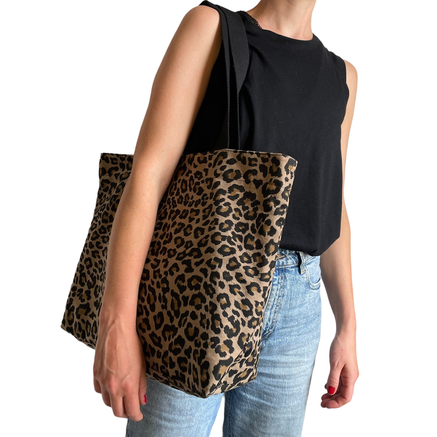 Leopard print tote online bag