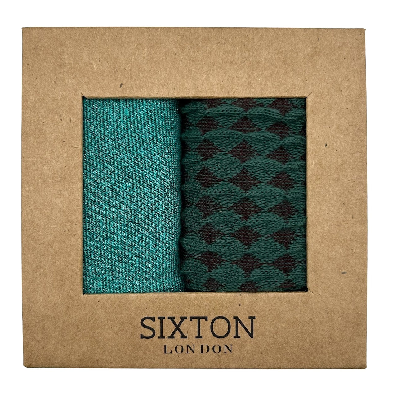 Turquoise mix duo sock box