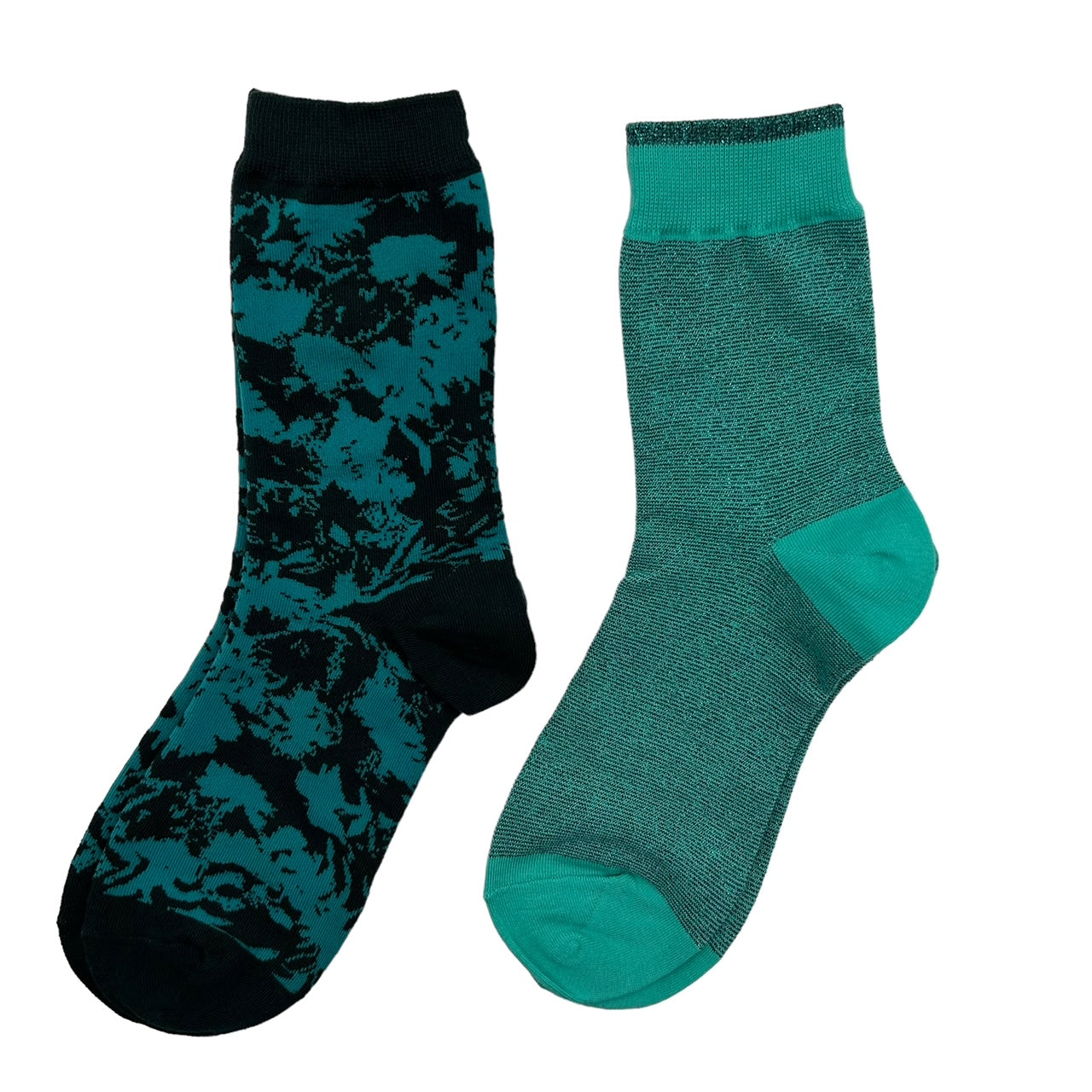 Turquoise floral mix duo sock box