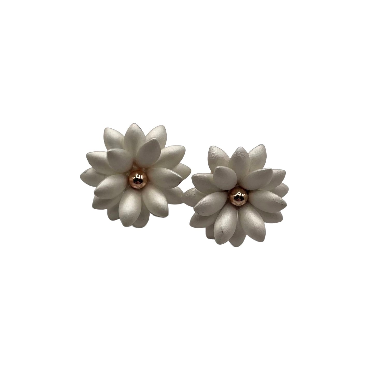 White Flower earrings