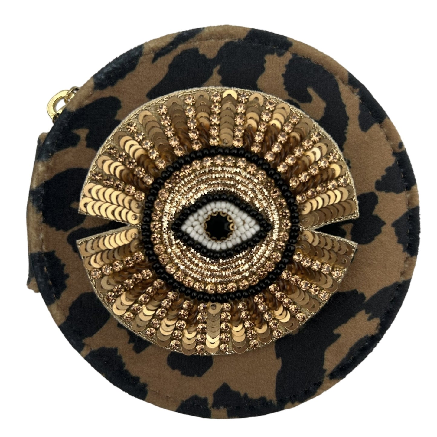 Jewellery Travel Pot in leopard print - Sunray Eye pin