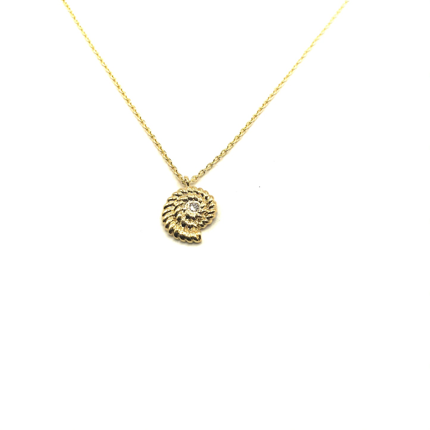Boho ammonite necklace