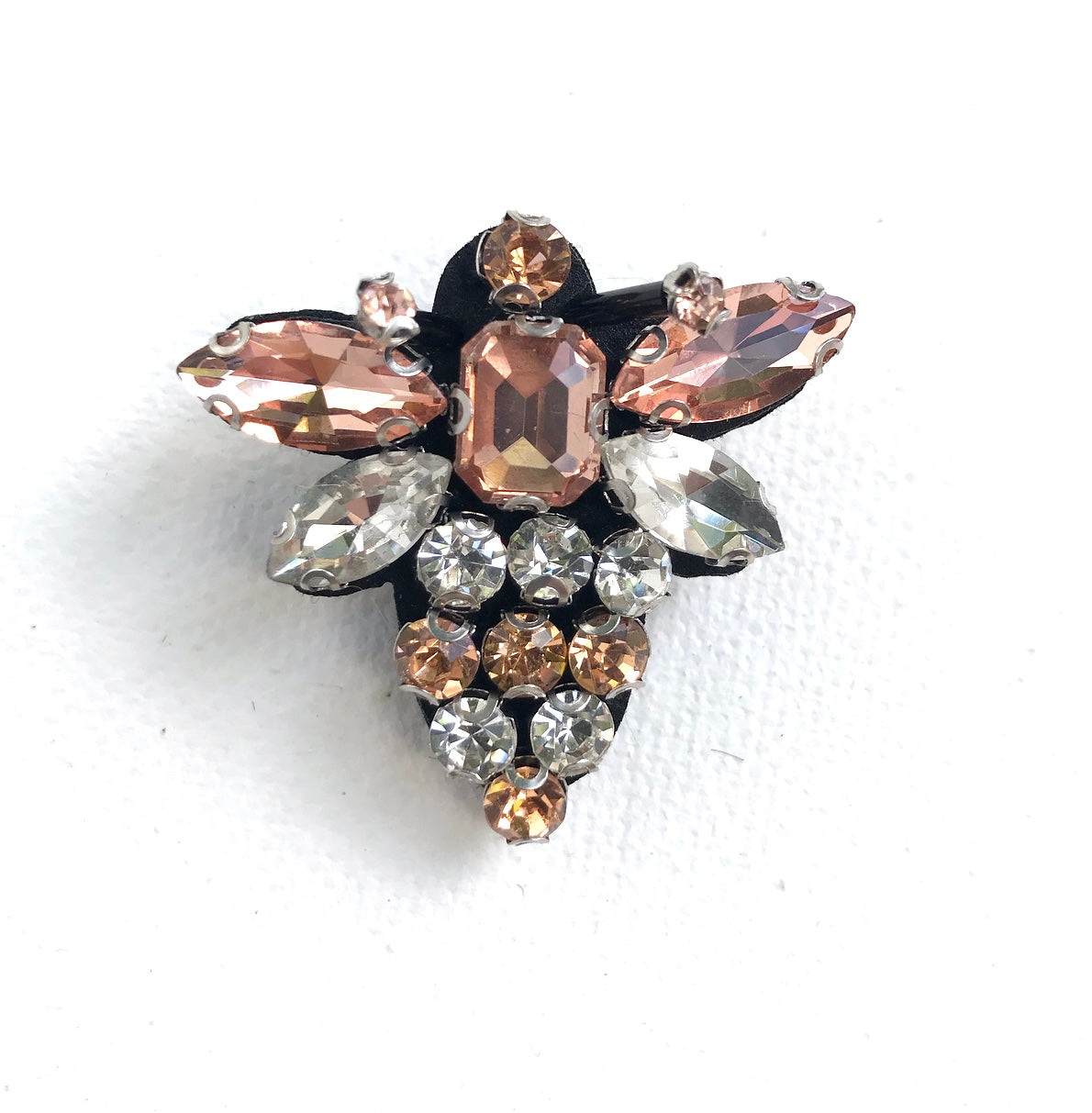 Queen bee pin champagne - made from recycled glass