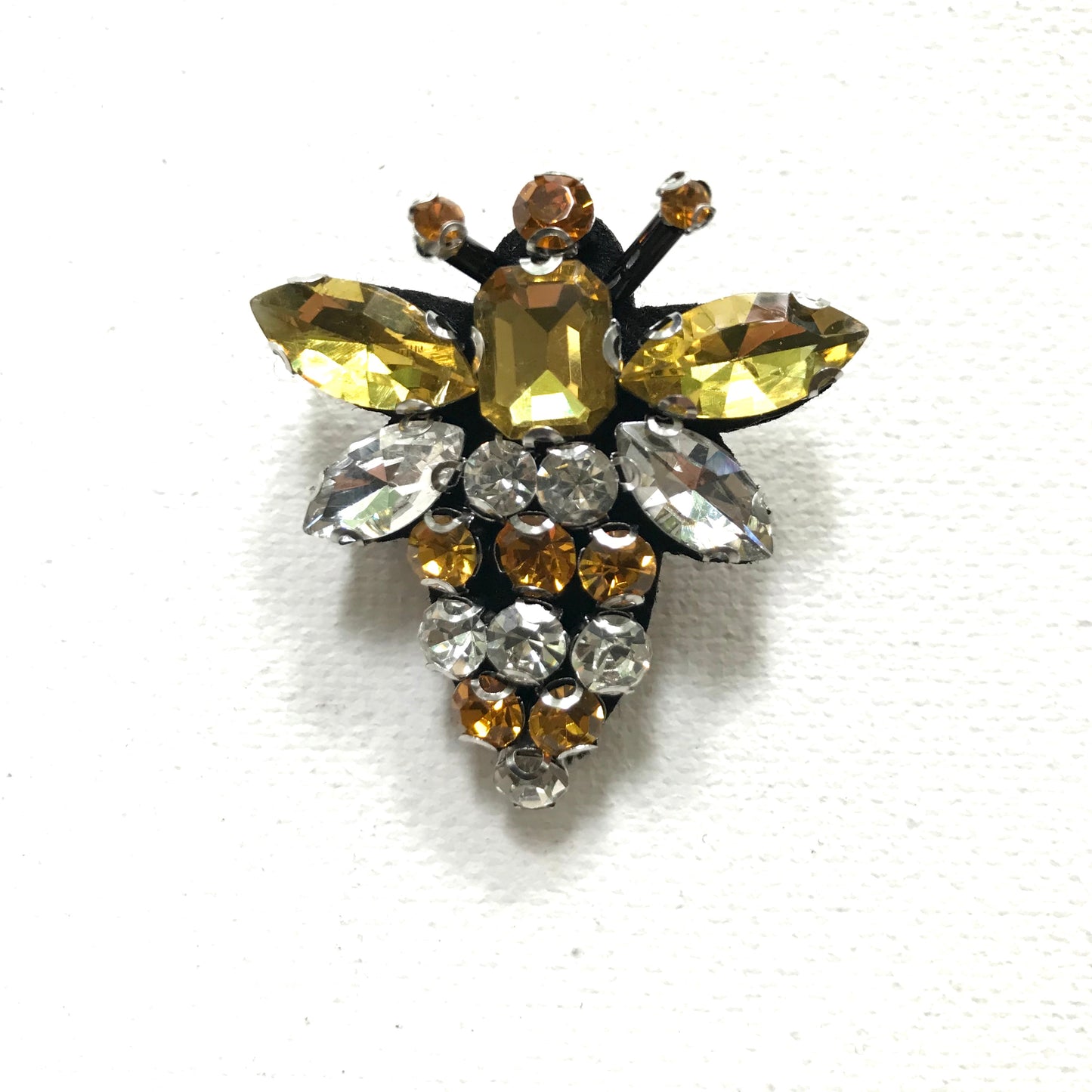 Queen bee pin yellow - made from recycled glass