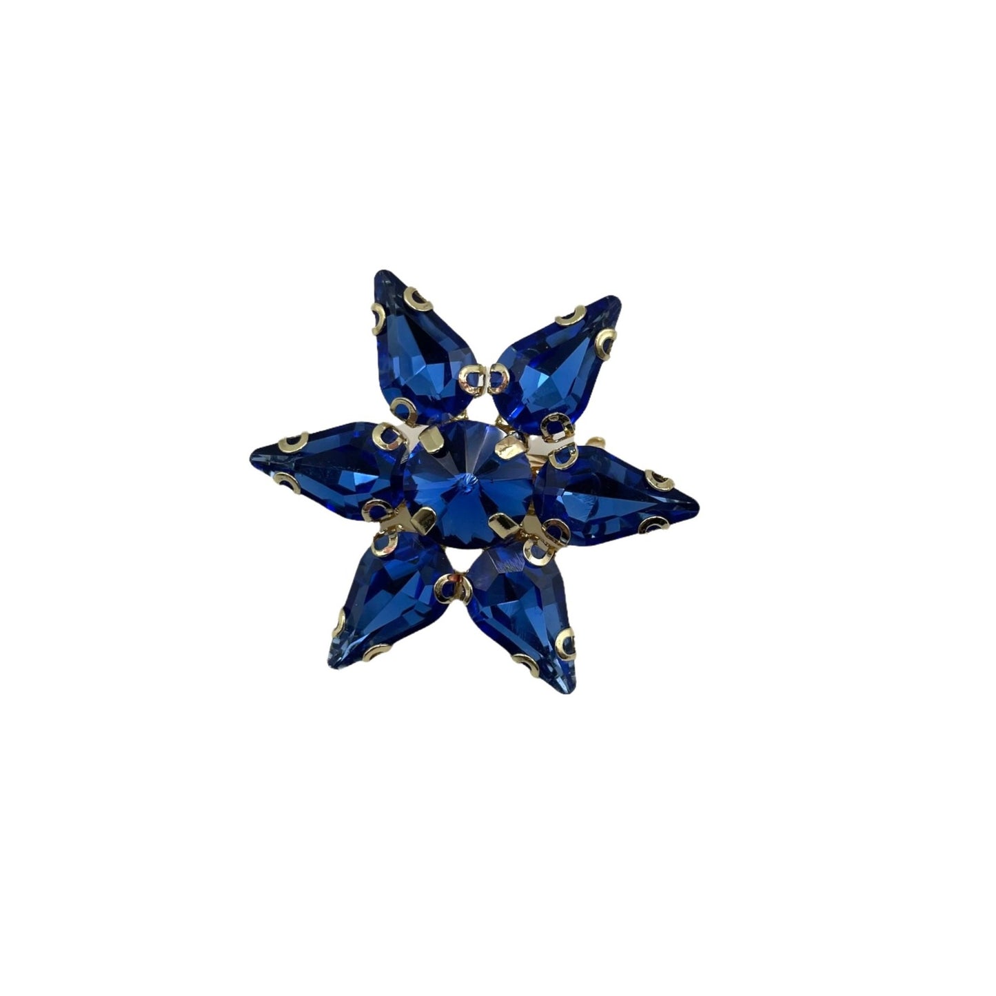 Sapphire blue sparkle star pin