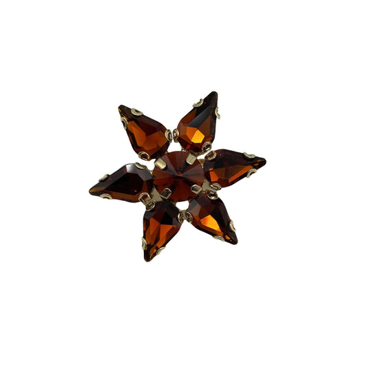 Amber sparkle star pin