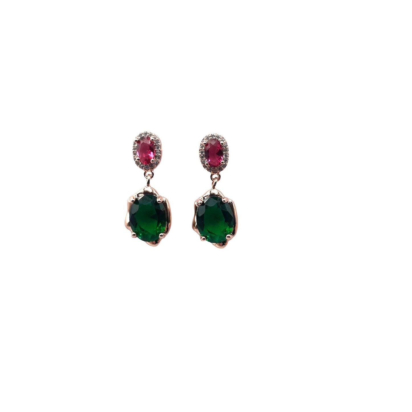 Vintage emerald style earrings